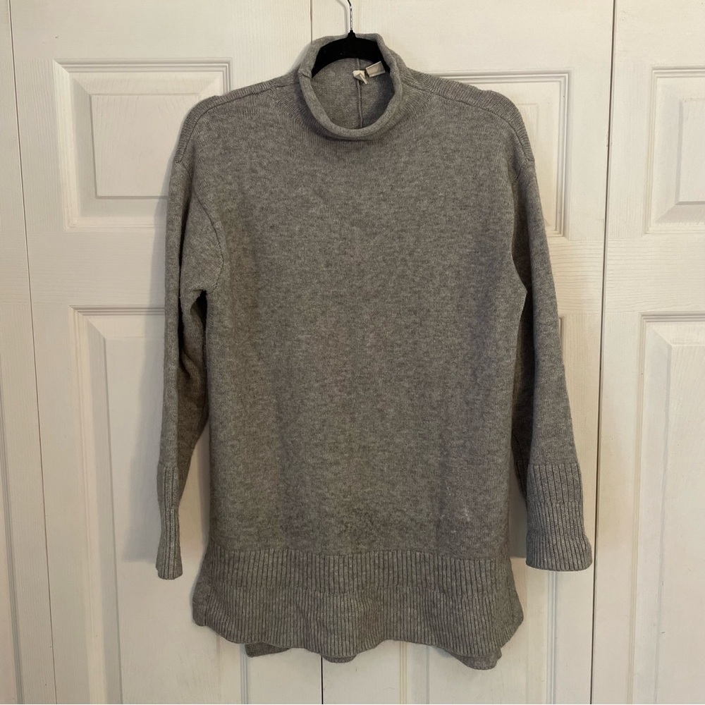 Anthropologie Moth Cozy Grey Pullover Turtleneck Sweater Extra Small